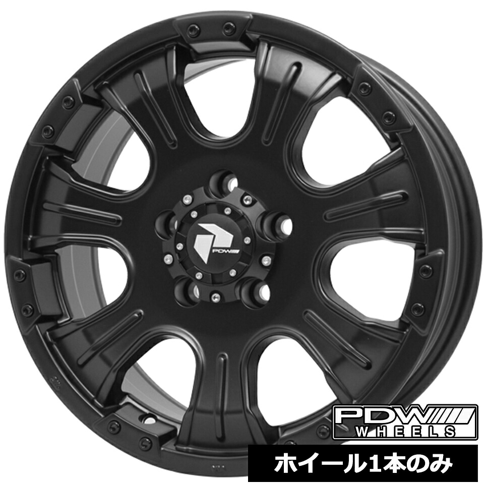 ホイール1本価格PDW ECHO フラットブラック 16インチ 7.0J 5穴114.3 +38