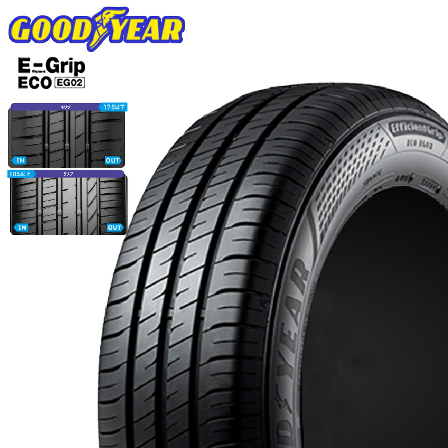 175/55R15 77V 2本セット GOODYEAR EFFICIENTGRIP ECO EG02 グッドイヤー エフィシェントグリップ 26年製 正規品 新品 サマータイヤ 175-55-15