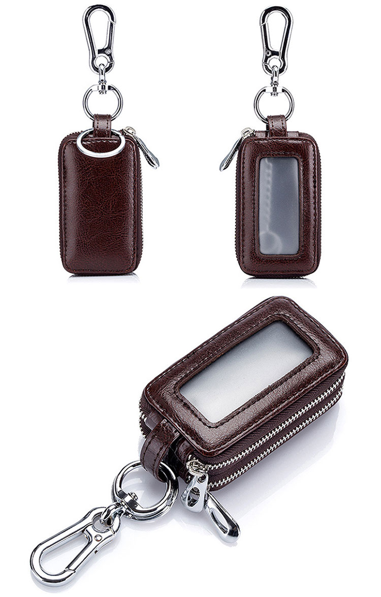 キーケース キーカバー メンズ レディース 本革 スマートキーケース ダブルファスナー キー カードケース スマートキー専用 ケース オシャレ Sss Rvcconst Com