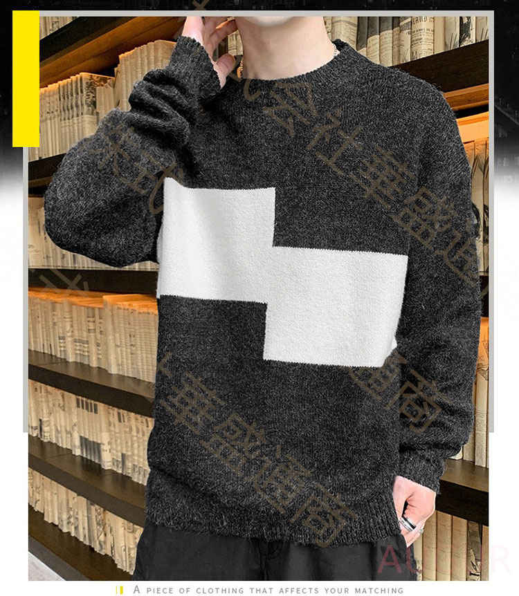 ニットセーター ニット メンズ 長袖 プルオーバー 丸首 シンプル 暖かい ざっくり トップス パーカー セーター ファッション クルーネック 着やせ トレーナー インナー 防寒 春 服 秋服 冬服 厚手 M L Xl 2xl 3xl a Peoplenet Dk