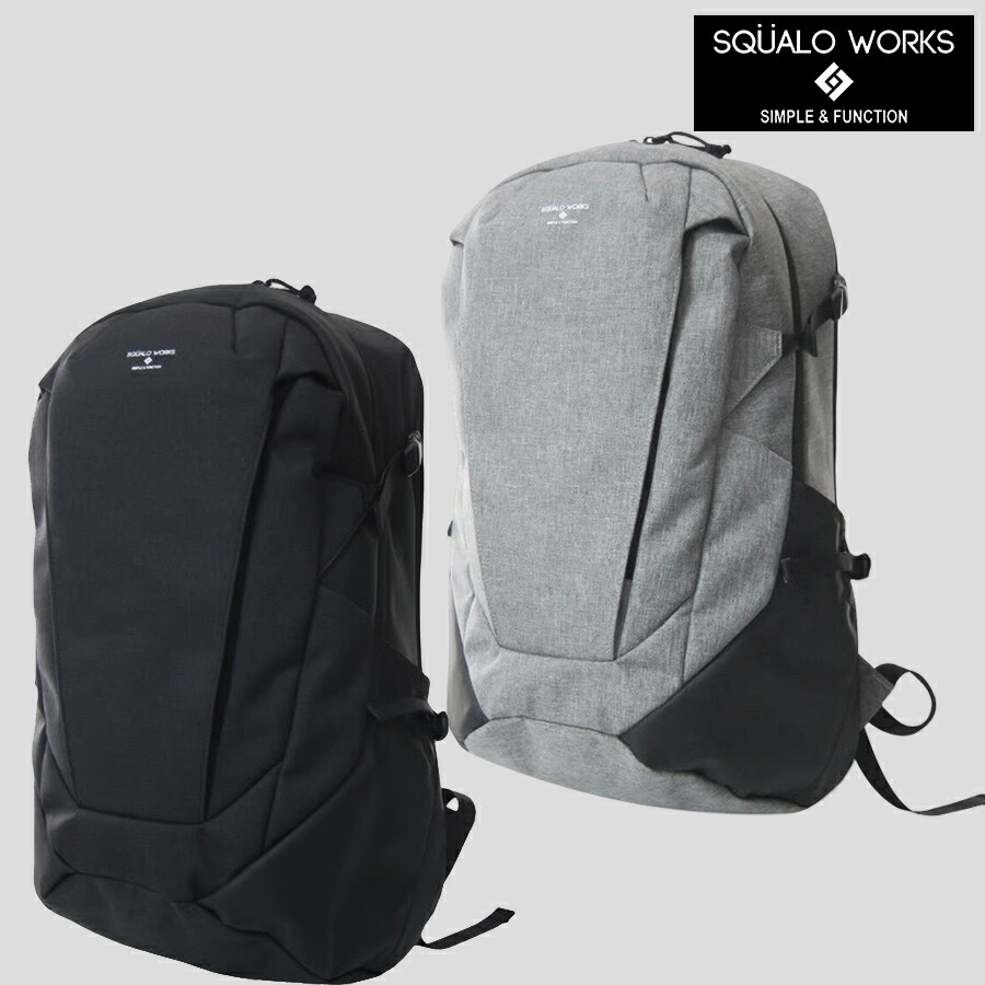 SQUALO WORKS スクアーロワーク CHAMBRAY POLYESTER RUCK SACK バックパック リュック ショルダー ハンドル バッグ カバン 鞄