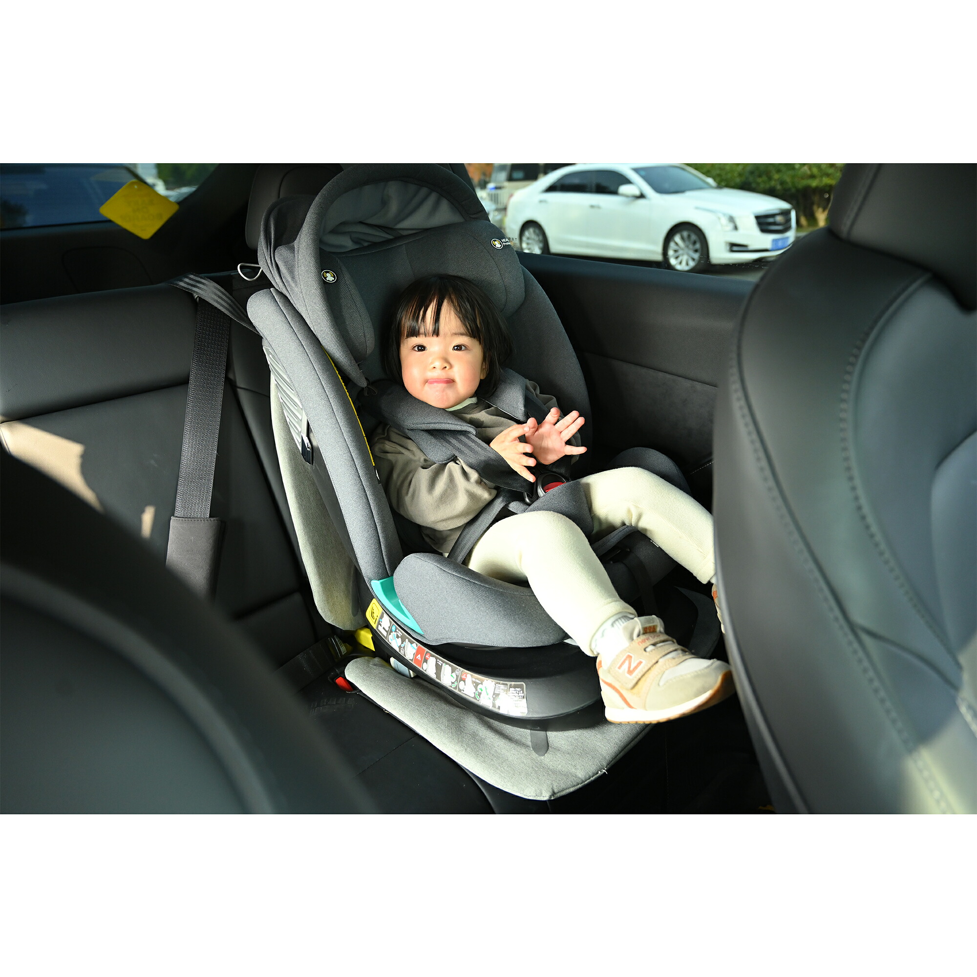 チャイルドシート 新生児 ISOFIX 0歳～12歳 360度回転式 40～150cm ジュニアシート 調節可能 洗える キャノピー付き ベビーシート ドリンクホルダー付き 出産祝い 車