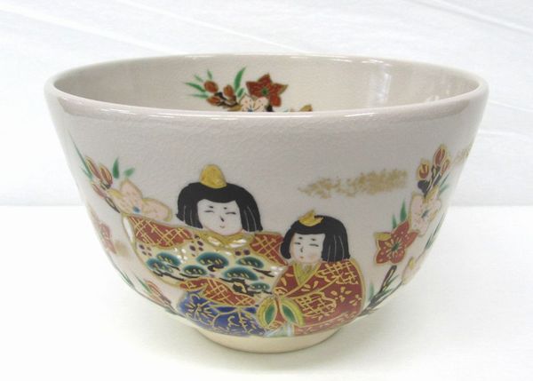 楽天市場】【中古】【茶道具】京焼 橋本紫雲造 色絵扇面流し茶碗