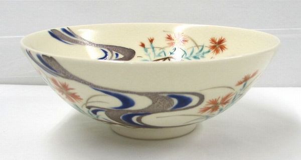 茶道具 茶碗 撫子の絵平茶碗 橋本紫雲作 可愛い撫子の描かれました夏用のお茶碗です Medfited Org