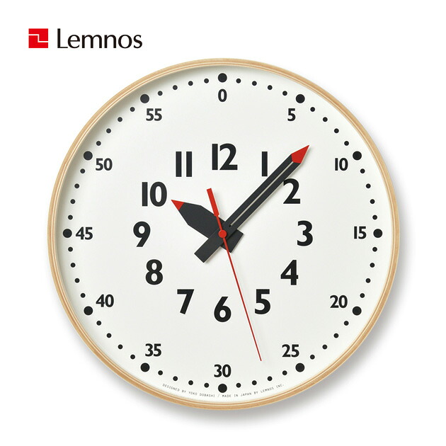 掛け時計 LEMNOS レムノス fun pun clock フンプンクロック Lサイズ 掛け時計 ウォールクロック おしゃれ デザイン 子供 ギフト 引っ越し 新生活