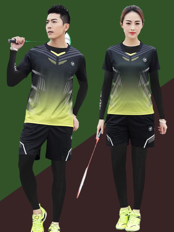 【送料無料】バドミントン ウェア スポーツ ファッション おしゃれ メンズ レディース 秋冬 トレーニング 長袖 速乾 競技 タイツ 卓球 ブラック ブルー イエロー