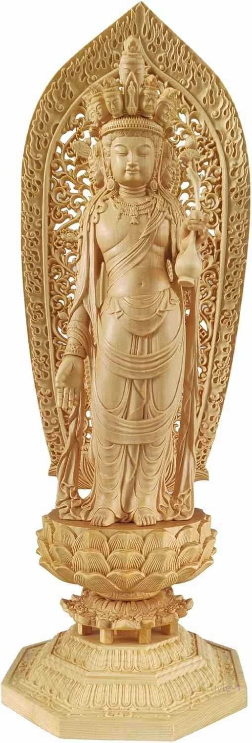 仏教美術 人気品仏教美術 観音菩薩像 檀木 精密細工 木彫り 仏像 置物