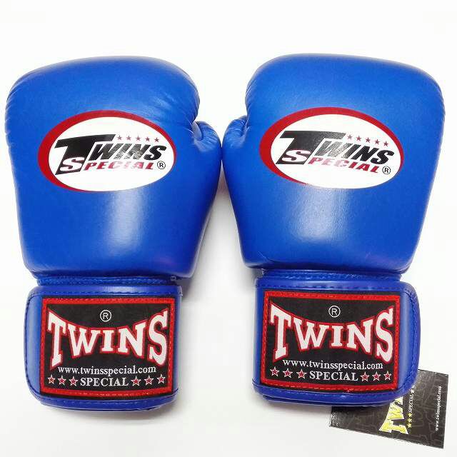TWINS SPECIAL ボクシンググローブ 16oz 青 Twins special Boxing Gloves Blue 8oz-16oz Lace up Pro Fight