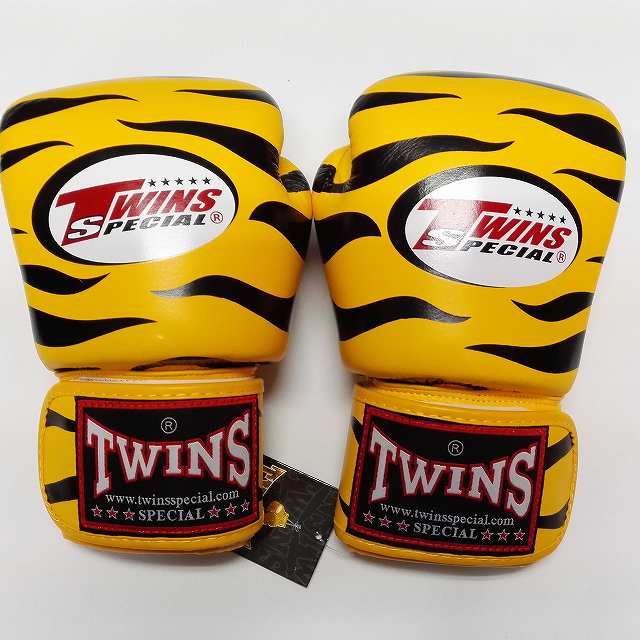新品 正規 TWINS 本格ボクシンググローブ 本革製 サイズ選択 黄 ツインズ-
