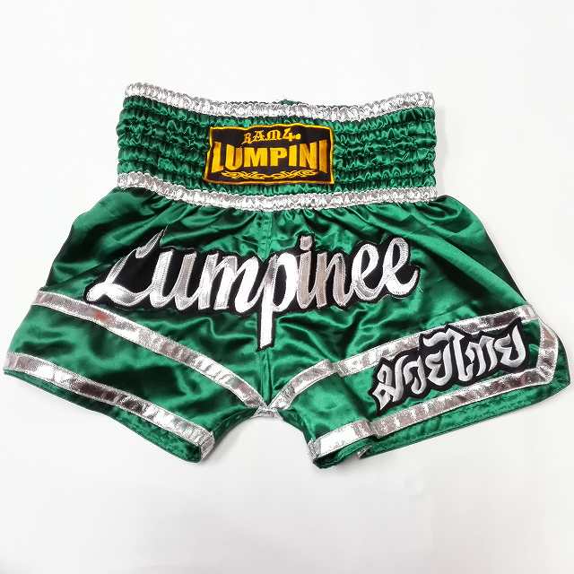 楽天市場】04 サテン ムエタイ ボクシング パンツ 緑白THAI /キック