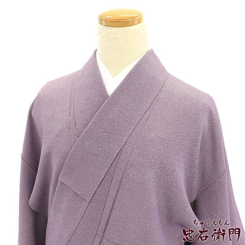 【中古】 江戸小紋 小紋着物 レディース 正絹 紫 身丈159cm 裄丈63cm 仕立て上がり着物 リサイクル着物 リサイクル 即日発送
