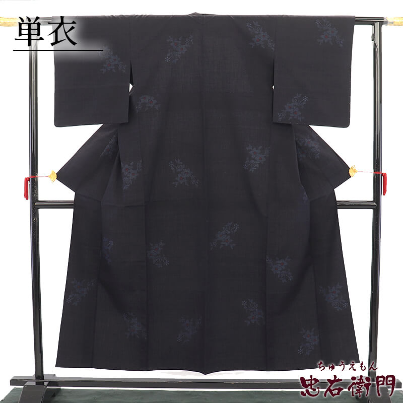 単衣 裄65.6cm無形文化財 本場結城紬 正絹 証紙付～158cm Ｔｓ569 単衣 裄65.6cm無形文化財 本場結城紬 正絹 証紙付～158cm