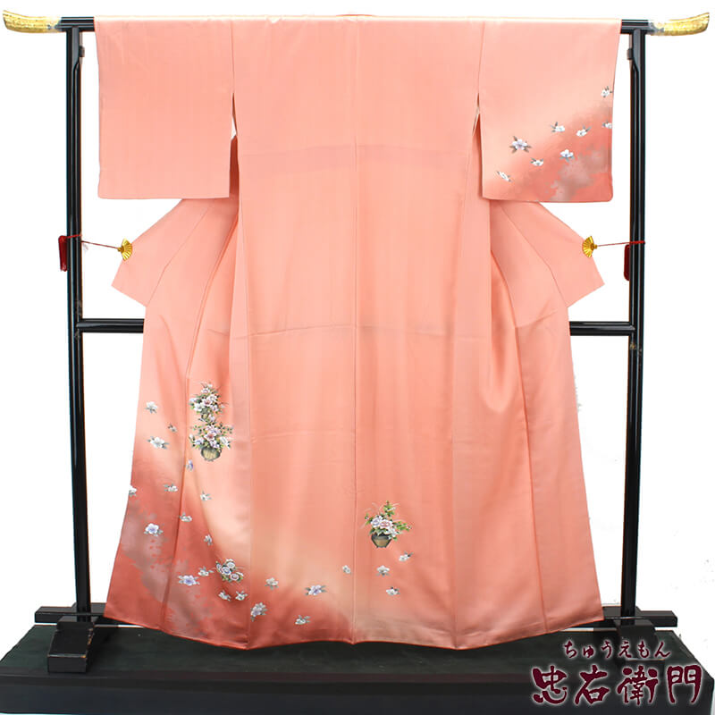 【中古】付下げ 着物 正絹 袷 礼装 フォーマル レディース ピンク 桜 菊 身丈166cm 裄丈67cm リサイクル着物 リユース着物 即日発送｜ビスコンティ＆きもの忠右衛門 12,166円