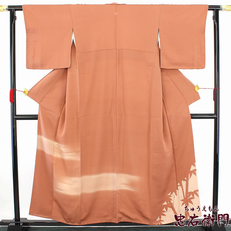 【中古】付下げ 無地付下げ レディース 正絹 ピンクベージュ ぼかし 身丈160cm 裄丈65cm 仕立て上がり着物 フォーマル 1ツ紋 リサイクル着物 リユース着物 即日発送