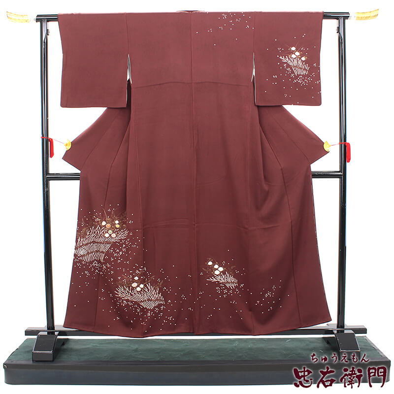 K0714 単衣袖 未使用品 逸品 お洒落 墨流し 正絹 長襦袢 居敷当付 美品 正絹 単衣 刺繍 トールサイズ 居敷当付 訪問着 着物 A3442