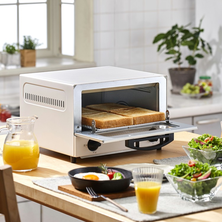 トースター4枚おしゃれホワイトEOT-032-Wオーブントースター4枚焼きトースターシンプルコンパクトおーぶんとーすたータイマー機能ヒーター切替3段階パンくずトレーパンぱん4枚朝朝食こんがり焼きたて焼きたてパンアイリスオーヤマ