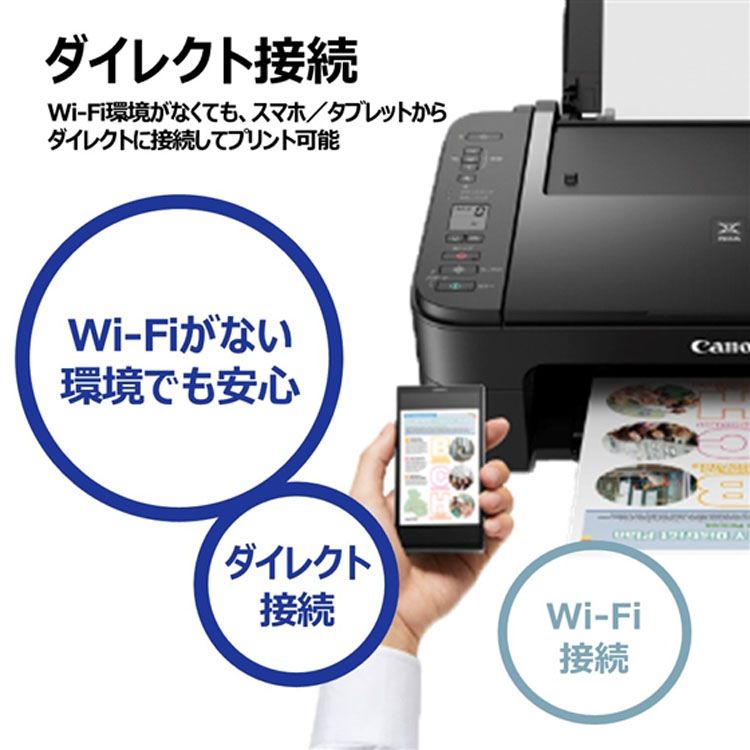 オンラインショップ インクジェット複合機 プリンター テレワーク Canon To Go Pixus Wi Fi対応 ブラック Ts3130s インクジェットプリンタ Williamsav Com