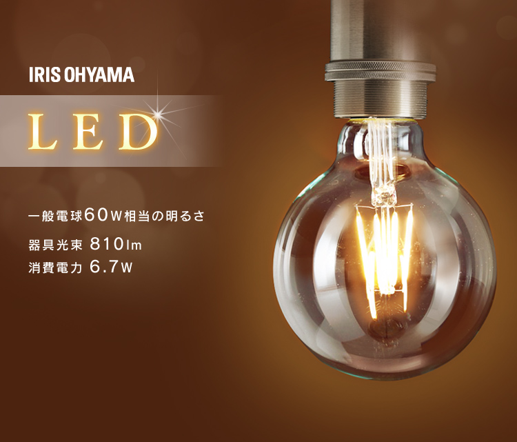 Ledフィラメント電球 ボール球タイプ 60形相当 Ldg7 G Fc アイリスオーヤマ 補 26sc 09dl あす楽 スーパーセール期間限定