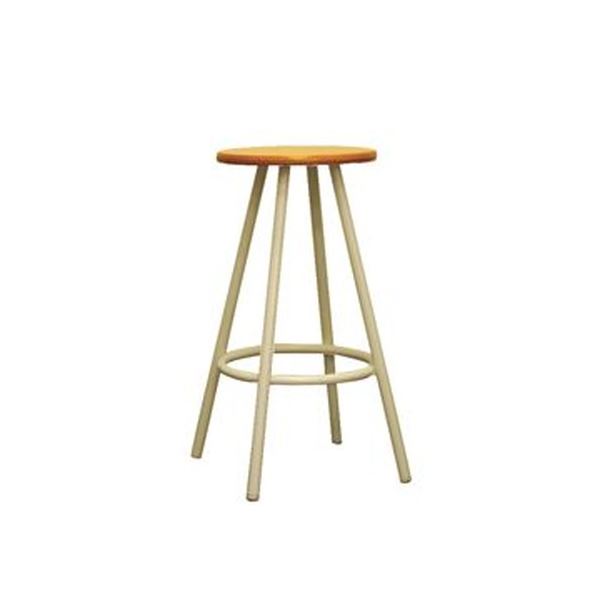 【ポイント10倍】お買い物マラソン【4/14～4/17】迄　カウンターチェア ハイチェア 幅330mm ナチュラル×ミルキーホワイト 日本製 スチールパイプ ウッドスツール 1脚販売 リビング【代引不可】