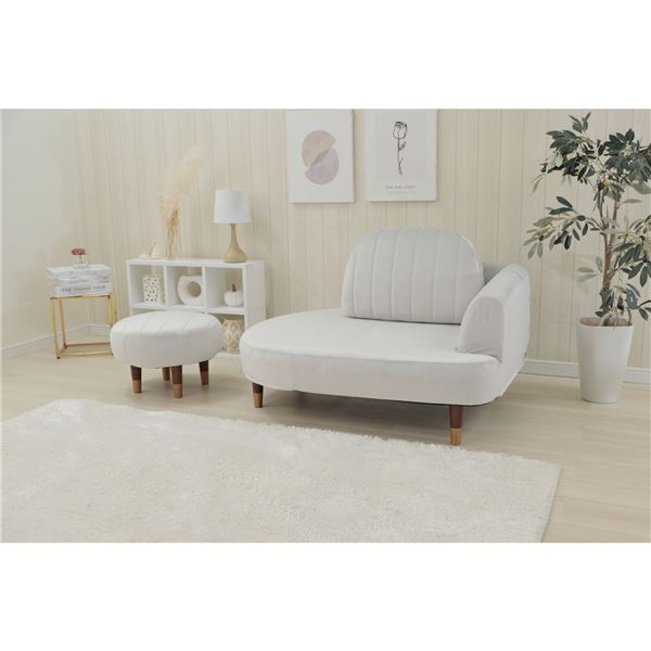 【マラソンP10倍　4/4-4/9】　コンパクト ソファー 約幅104cm グレー オットマン付き ポケットコイル スチールパイプ 脚付き リビング ダイニング【代引不可】