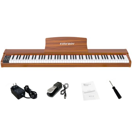 楽天市場】KIMFBAY電子ピアノ88鍵盤卓上木製電子ピアノ88鍵ポータブル