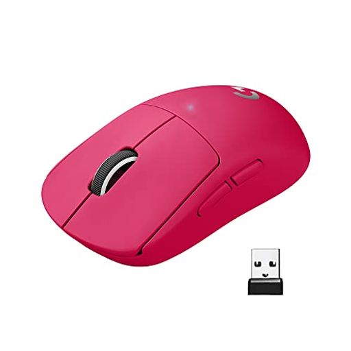 Logicool G PRO X SUPERLIGHT 無線電話 ゲーミングマウス G-PPD-003WL-MG 軽さ 63g未満 LIGHTSPEED HERO 25K検知器 POWERPLAY 無線電話 申し受ける 相応う ゲーミング 二十日鼠 マゼンタ