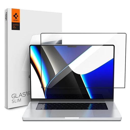 SpigenMacBookPro16インチM5Max/M5Pro/M4Max/M4Pro/M3Max/M3Pro/M2Max/M2Pro/M1Max/M1Pro強化ガラスフィルム9H硬度フルカバークリア保護スフィルム