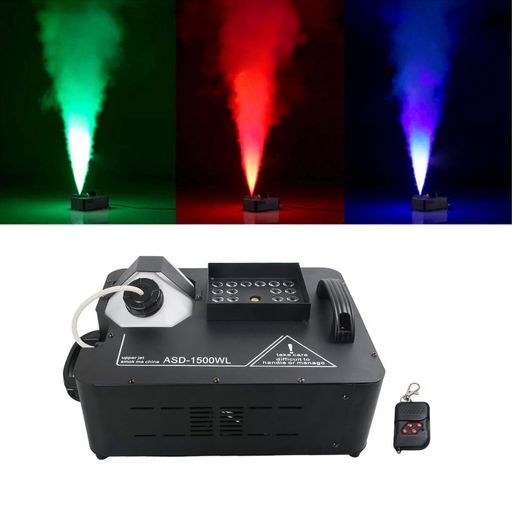 Sharelife 1500W 赤、緑、青のLED リモコン ポータブル 白い煙 for 舞台照明効果 フォグマシン 気柱 スモークマシーン DMX 512 霧機 Fog Machine SM-1500WL|U-JIN SHOP 店