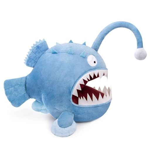 リアルなアンコウぬいぐるみかわいいアンコウのおもちゃ海の生物青アンコウぬいぐるみ子供の誕生日プレゼントシミュレーションシリーズ...