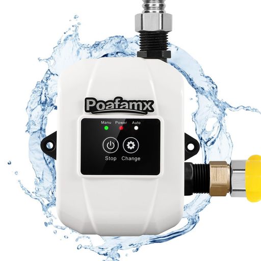 Poafamx全自動小銃ブースター揚水機最大限度流束32L/時間最大限度揚高28m加圧揚水機高圧シャワーウォーターポンプ小型パイプ加圧水揚水機加圧お水揚水機身寄り用自動小銃水脈水給湯器お天道様エネル…