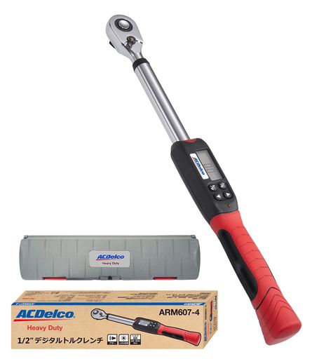 ACDelco1/2”(12.7mm)デジタルトルクレンチトルク値20-200Nmブザー&LED警告灯内蔵ISO6789校正証明書付属自動車エンジン修理トルク値校正(日本語取扱説明書付属)ARM607-4