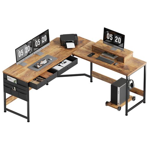 Radlove　電動昇降式パソコンデスク 幅150CM×奥行101CM 高さ調節 61zirnBaErL._AC_UF350,