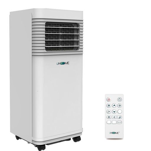 Uhomeスポットクーラー家庭用移動式エアコン【工事不要】冷房7畳除湿2.35KW業務用冷風置き型クーラー2段階風速窓用睡眠モード省エネ冷却除湿送風3in1便携小型商用家庭用排熱ダクトリモコ…