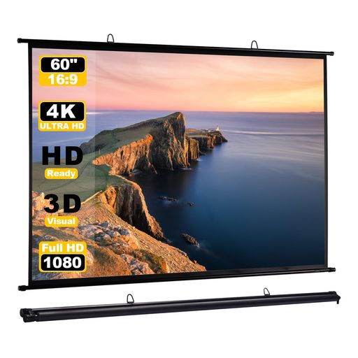 プロジェクタースクリーン 60インチ 16:9 電動 両端給電式 リモコン付き Amazon | WASJOYE プロジェクタースクリーン 60インチ 16:9 電動