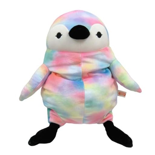 シナダグローバル もちシリーズ もちぺん レインボー (L) 22×22×30CM ぬいぐるみ ペンギン アニマル MOPE-0350R