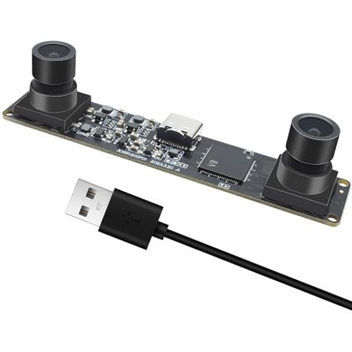 1200PUSBステレオカメラモジュールグローバルシャッター60FPS/120FPS3Dデュアルレンズ94°視野角同期型ウェブカムVR視覚分析顔認証ウェブカムパソコンPCカメラストリーミングUSBプラグ&プレイ