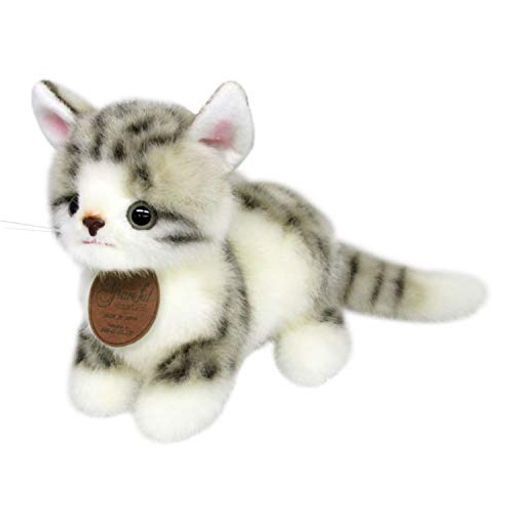 三英貿易 オリジナル ぬいぐるみ グレイスフル(日本製) こねこのミーヤ マンチカン 立ち グレー W14.5×D21.5×H15.5CM ネコ I-7552