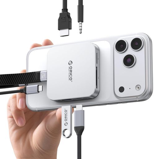 ORICO磁石式M.2縛ステイション8-IN-1USBCこしきMagsafe相応う10GbpsM.22230NVMeSSD容れものHDMI4K@60サイクル/10GbpsUSB