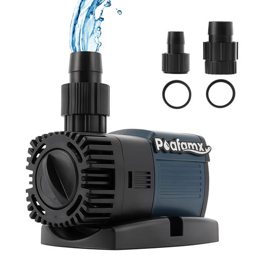 Poafamx水中ポンプ排水ポンプ吐出量5800L/H最大揚程4.8M38W速度コントロール水陸両用静音設計ガーデニング/水換え/池/水族館/水槽の水循環/庭・農業の水やり(JTP-5800(110V))