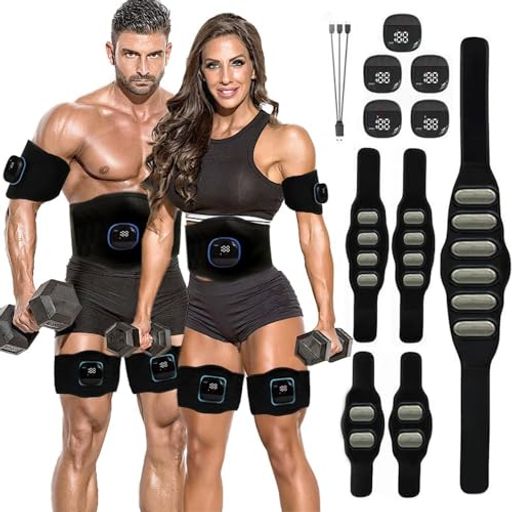 EMS 腹筋ベルト 最強モデル ジェルシート不要 腹筋 ステンレス電極パッド 筋トレ トレーニングマシーン カロリー表示 お腹 腕 太もも 多部位対応 筋肉刺激 延長ベルト追加 男女兼用 USB充電式 10種類モード 30段階強度