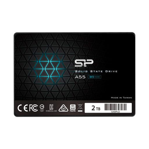 SP SILICON POWER シリコンパワー SSD 2TB 3D NAND採用 SATA3 6GB/S 2.5インチ 7MM PS4 動作確認済 3年保証 A55シリーズ SP002TBSS3A55S25 ブラック｜U-JIN SHOP 店 28,584円
