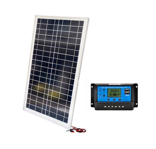 SAYA30Wソーラーパネル20A12v/24vバッテリー自動識別コントローラーつきダイオードつき1.5mバッテリークリップ配線あり 6,340円
