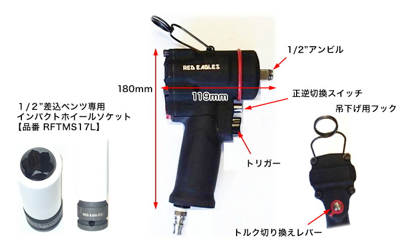 １ ２”ツインハンマーミニインパクトレンチ