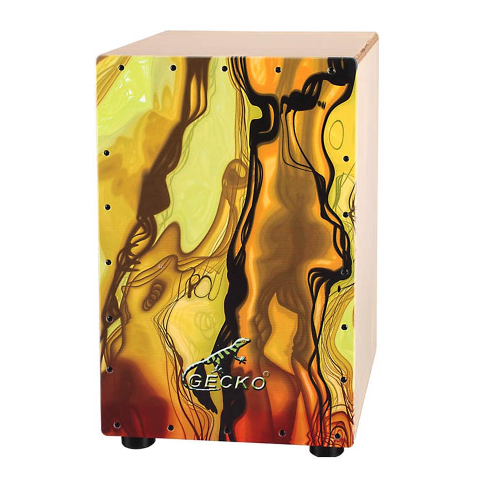 【公式】カホン 楽器 初心者 子供 Cajon 打楽器 木製 バーチウッド メイプル パーカション ボックスドラム 専用ケース付き 内部ギター弦 ストリング 31x30x48cm GECKO アーバン通商 ub-cl51bs｜家具 ソファのU-LIFE