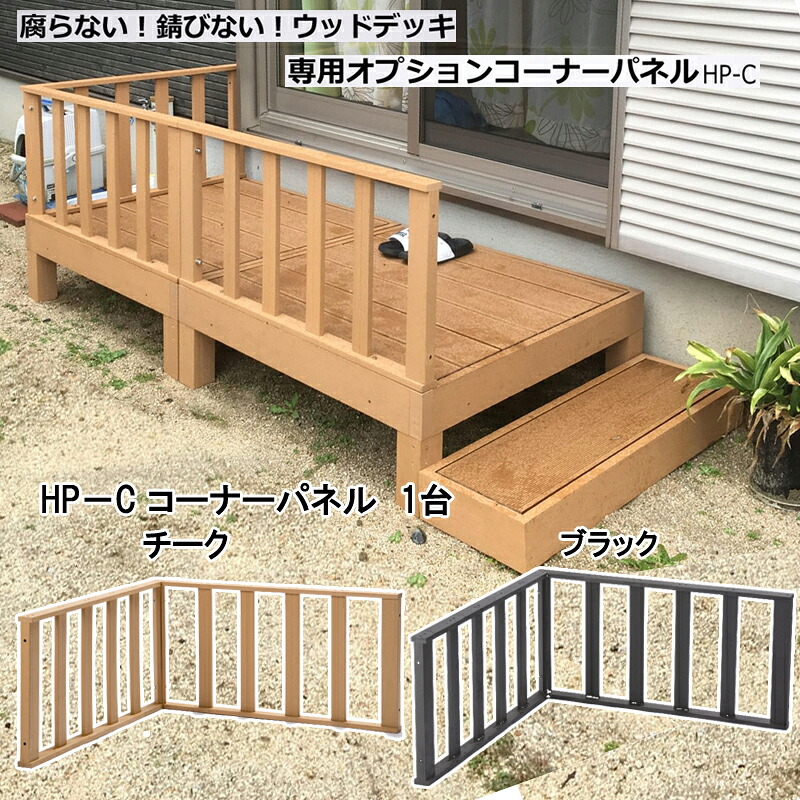 【送料無料】 腐らない！錆びない！ オプションコーナーパネル1台 HP-C ※ウッドデッキHP-900専用のオプションコーナーパネルの販売です