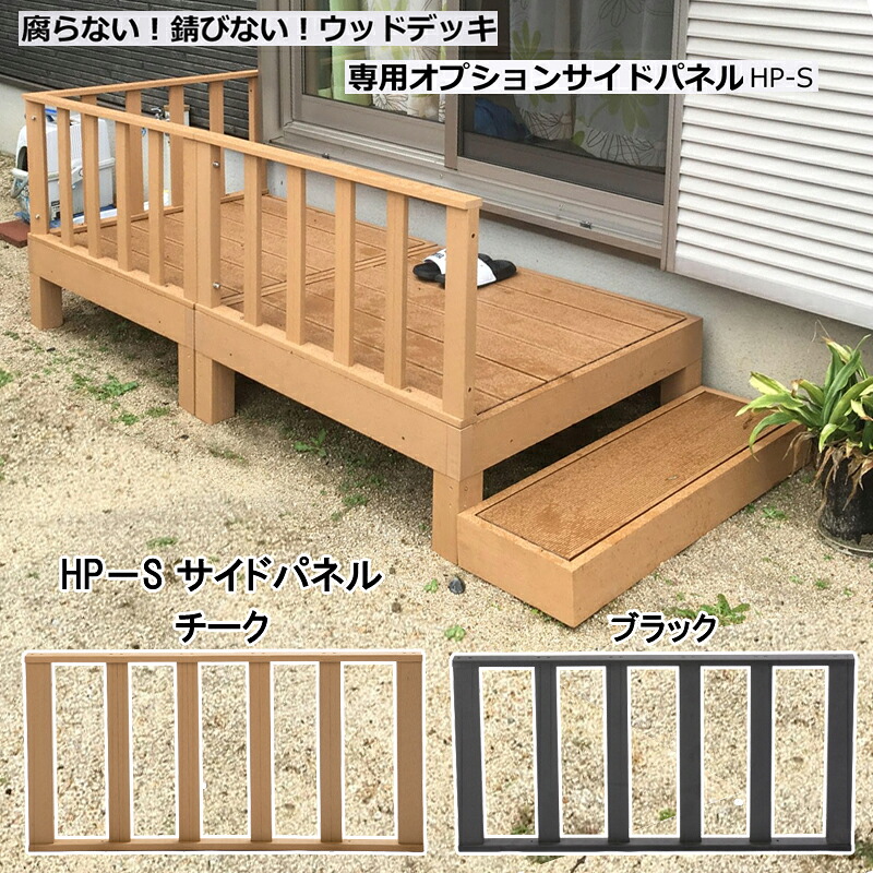 【10%OFFクーポン進呈中！】【送料無料】 腐らない！錆びない！ オプションサイドパネル1台 HP-S ※ウッドデッキHP-900専用のオプションサイドパネルの販売です