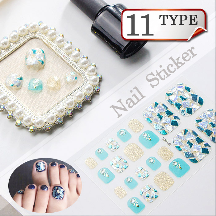 ネイルシール フット 貼るだけ ジェルネイル 3d 時短 簡単 お手軽 セルフネイル オフィス マニキュア 張るだけ フットジェル 足用 夏 デコシール 柄 花 フラワー 蝶 バラ 星 ボタニカル かわいい シンプル ブライダル シルバー ゴールド ホワイト 白 グラデーション 単色