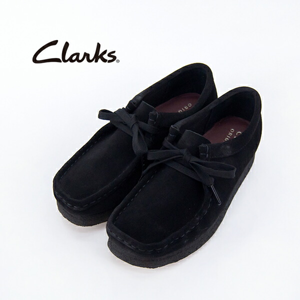 クラークス　ワラビーCLARKS Wallabee スムースレザー Clarks（クラークス） ウィメンズ ワラビー ブラック スウェード