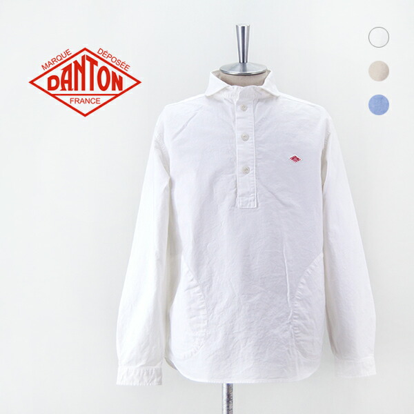 DANTON ダントン メンズ オックスフォード 丸襟ティーシャツプルオーバー SOLID［DT-B0282SOX］【ベーシック】