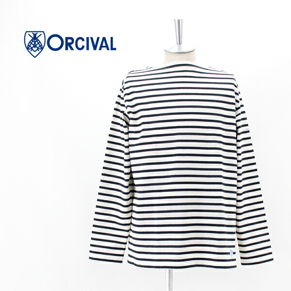 ORCIVAL オーシバル メンズ COTTON LOURD STRIPE バスクプルオーバー L/S［B211］【ベーシック】